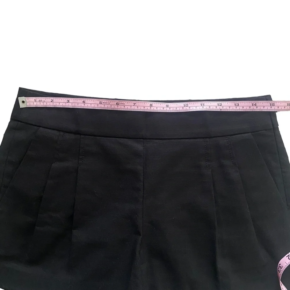 J.Crew NEW Black Pleated Shorts with Side Zipper 4 - Picture 8 of 12